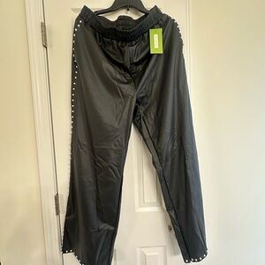 Black Pants with White Studs